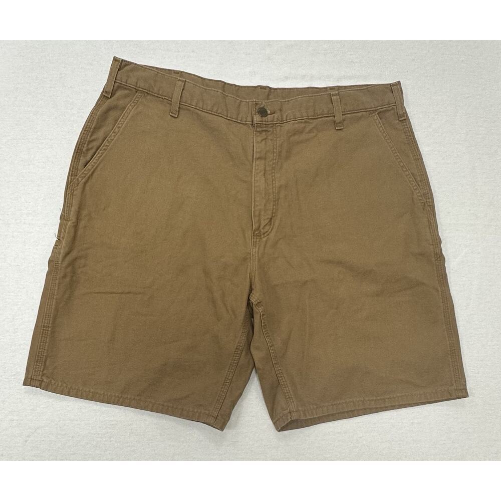 Carhartt B203 BUC (Buckskin) Brown Canvas Cargo Work Shorts Size 40 Mens